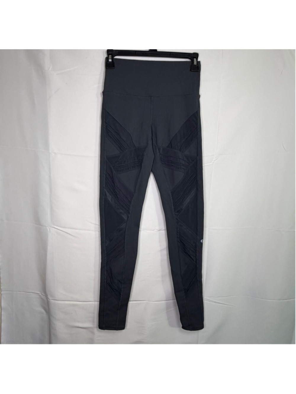 Alo Yoga Ultimate High Rise Epic Mesh Moto Leggings Gray Anthracite Workout XXS